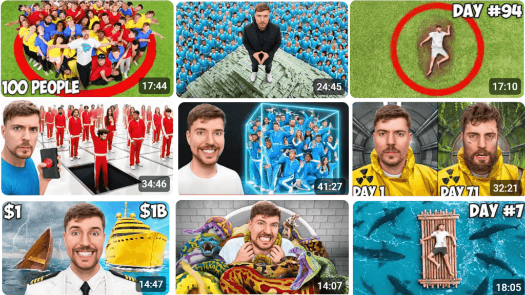 Mrbeast thumbnails