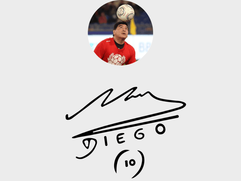 Diego Maradona Signature