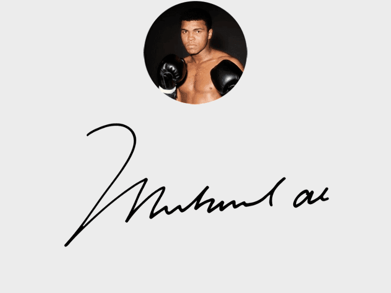 Muhammad ali signature
