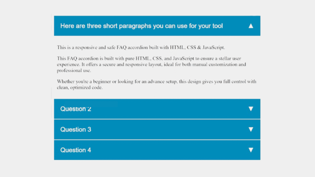 Rectangular Shape FAQ with Arrow