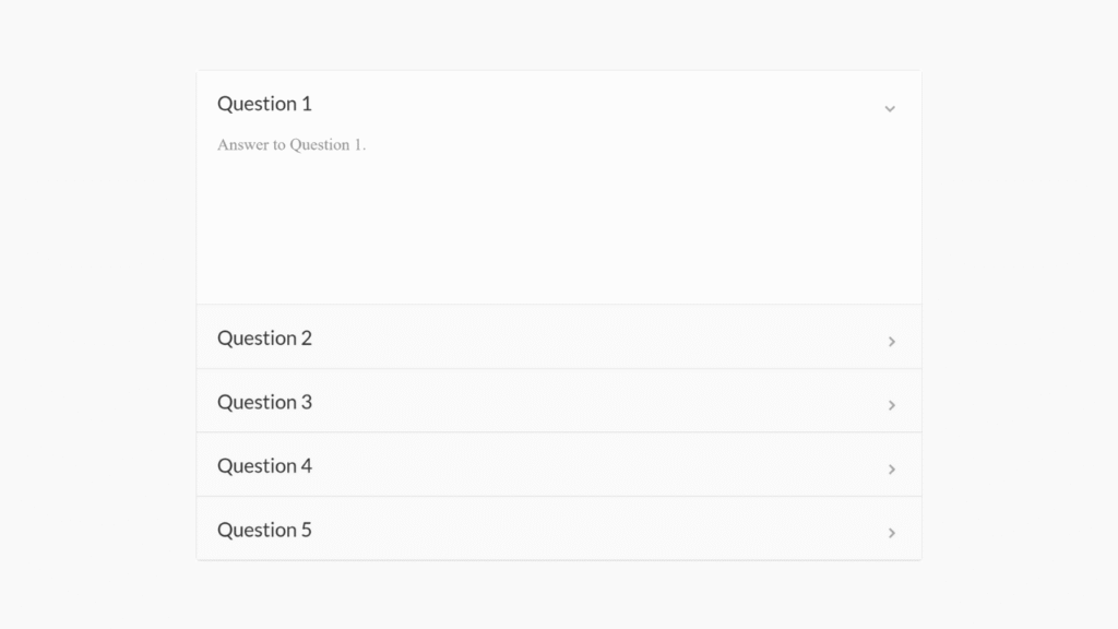 Smart FAQ with Smooth Transition