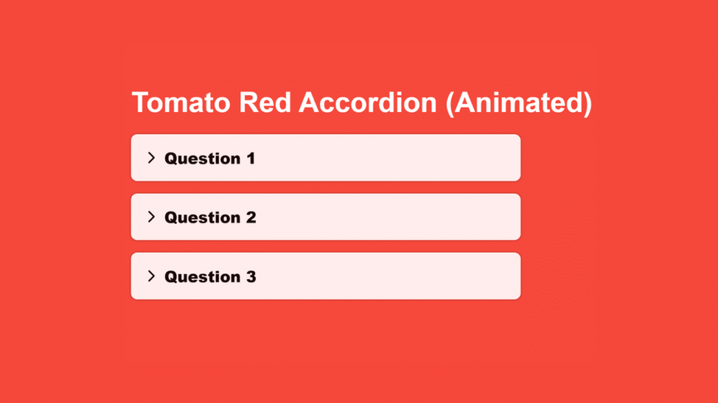 Tomato Red Accordion (Animated)