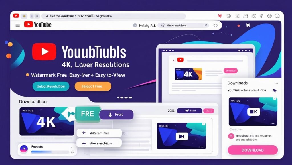 Creative YouTube Thumbnail Tool Design – 4K & Lower Resolution Options