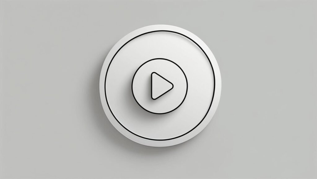 Minimal Play Button Icon – YouTube Video Representation